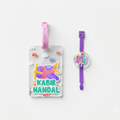 Rakha Bandhan Combo - Planes Luggage Tag | Rakhi | Greeting Card