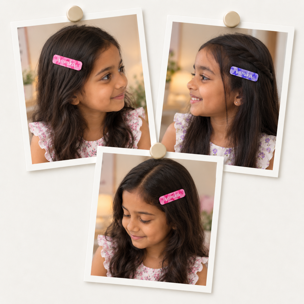 Hair Clips - Poodle Blue Pink (Pack of 2)
