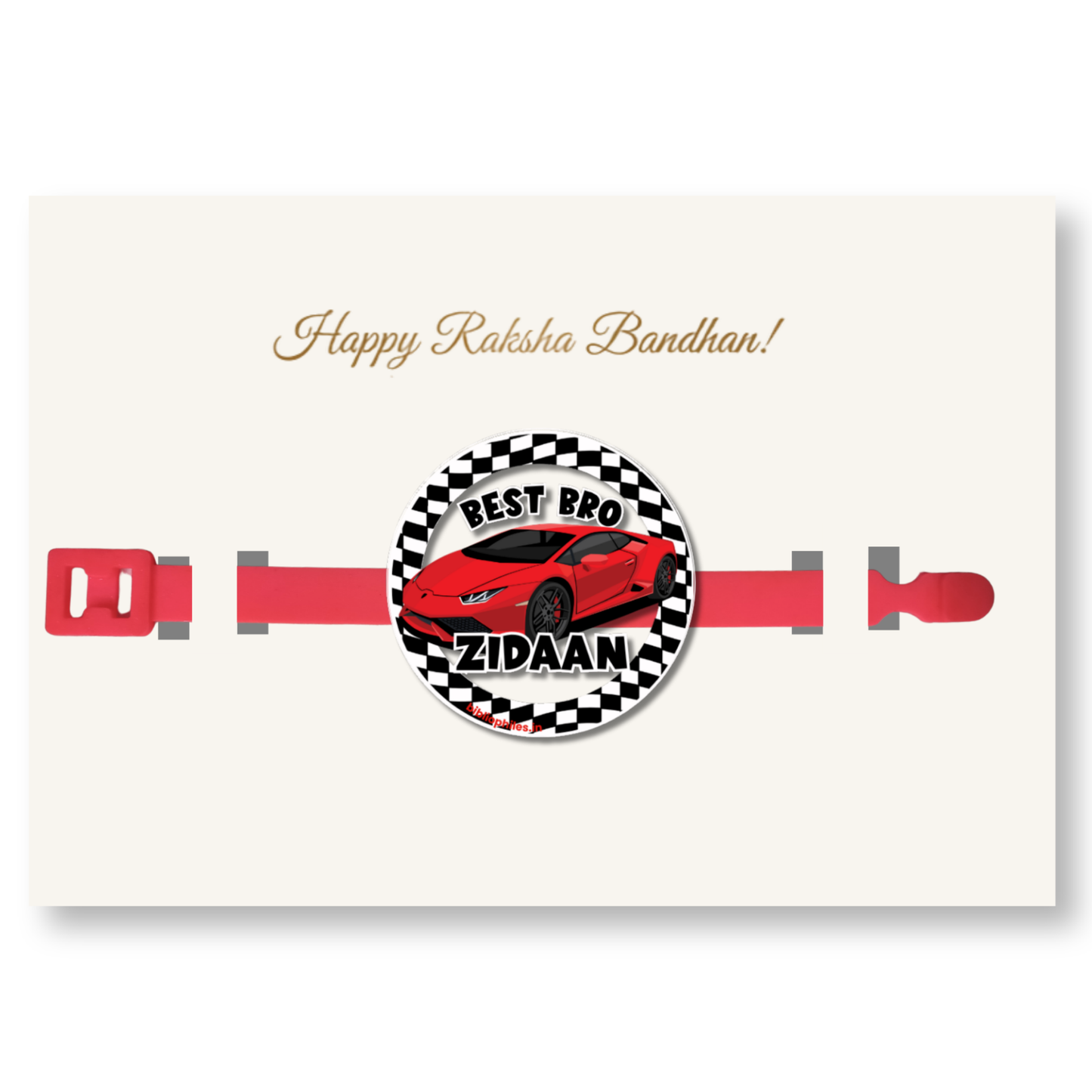 Transparent Rakhi - Race Car