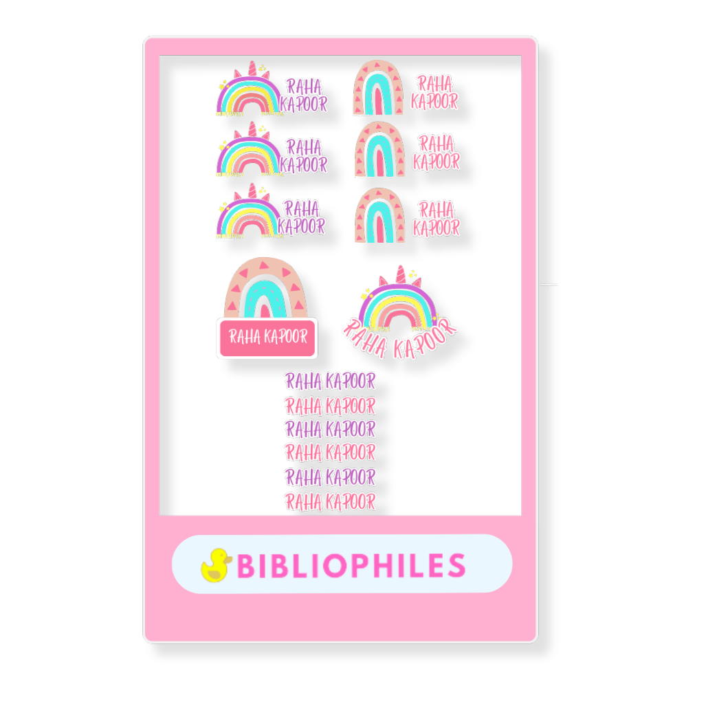 Mix Transparent Labels (Pack of 14 Labels) - Rainbow