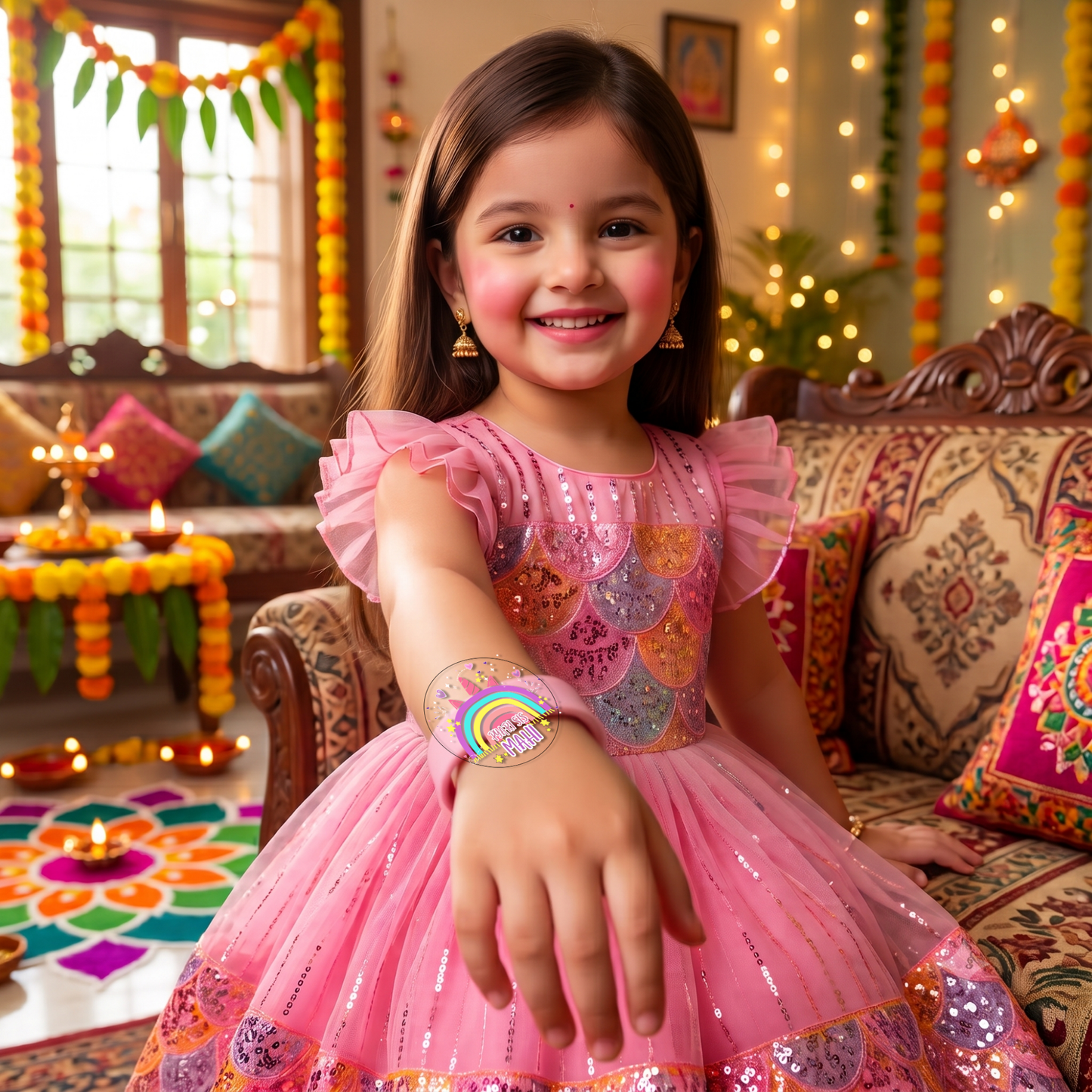 Transparent Rakhi - Rainbow