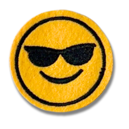 Funky Iron on Patches - Smiley