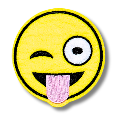 Funky Iron on Patches - Smiley