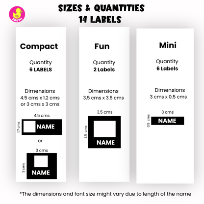 Mix Transparent Labels (Pack of 14 Labels) - Kittens