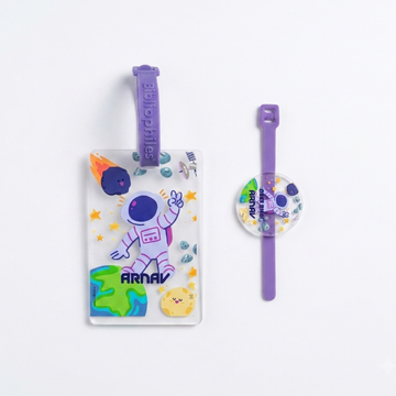 Rakha Bandhan Combo - Space Luggage Tag | Rakhi | Greeting Card