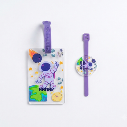 Rakha Bandhan Combo - Space Luggage Tag | Rakhi | Greeting Card