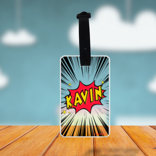 Luggage Tag - Superhero (Transparent Tag)