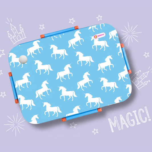 Bento Lunch Box - Big Unicorn (Blue) [Non Personalised]