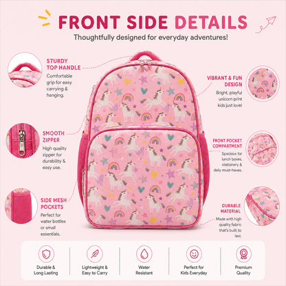 Zootii Personalised Smart Kids School Bag - Unicorn