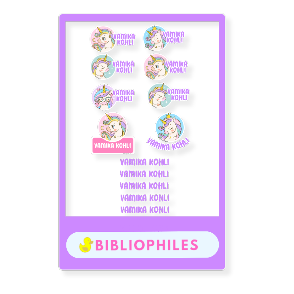 Mix Transparent Labels (Pack of 14 Labels) - Unicorn Joy