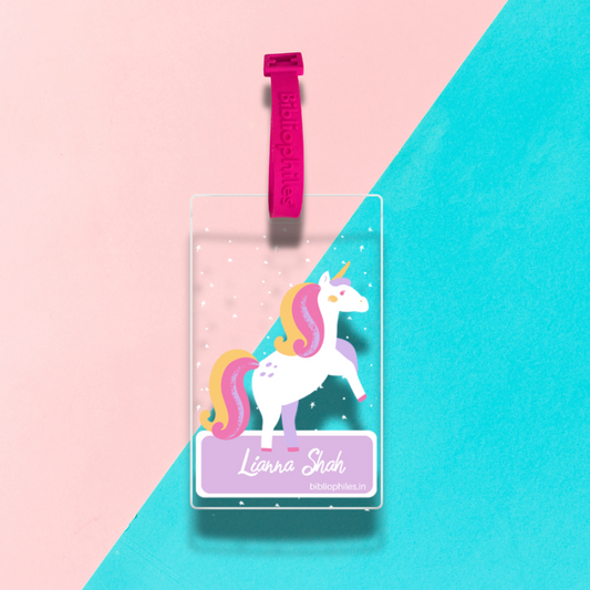 Luggage Tag - Unicorn (Transparent Tag)