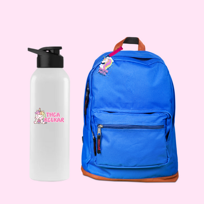 Starting the School Combo - Unicorn (Transparent Labels Bag Tag Cloth Labels Book Labels)