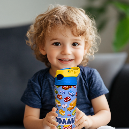 Zootii Personalised Water Bottle (Vehicles)