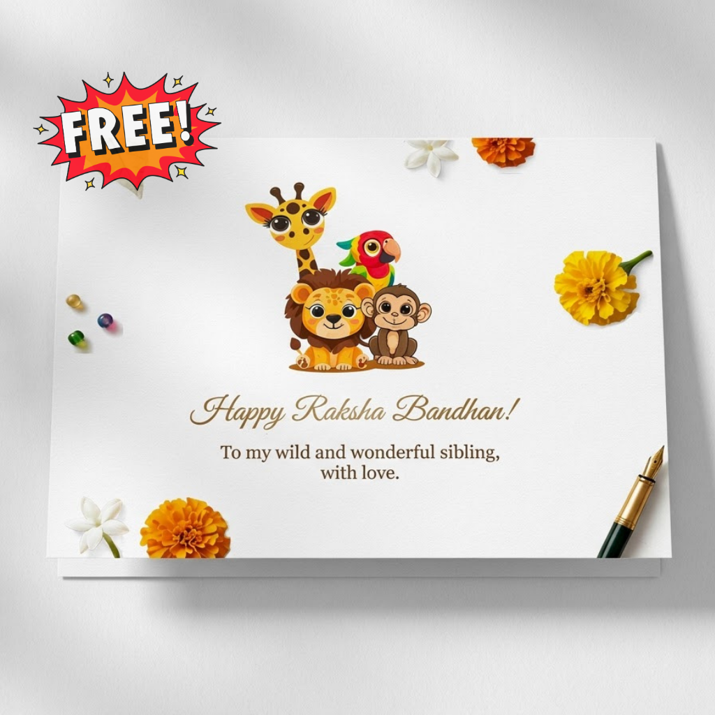 Rakha Bandhan Combo - Zootii Luggage Tag | Rakhi | Greeting Card