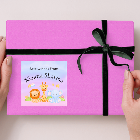 Zoo Personalised Gift Tag Stickers