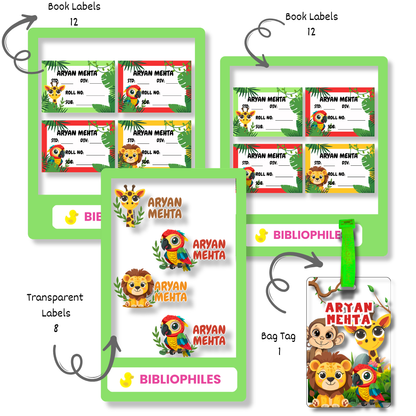 Back to School Combo - Zootii ( Labels Bag Tag Book Labels)