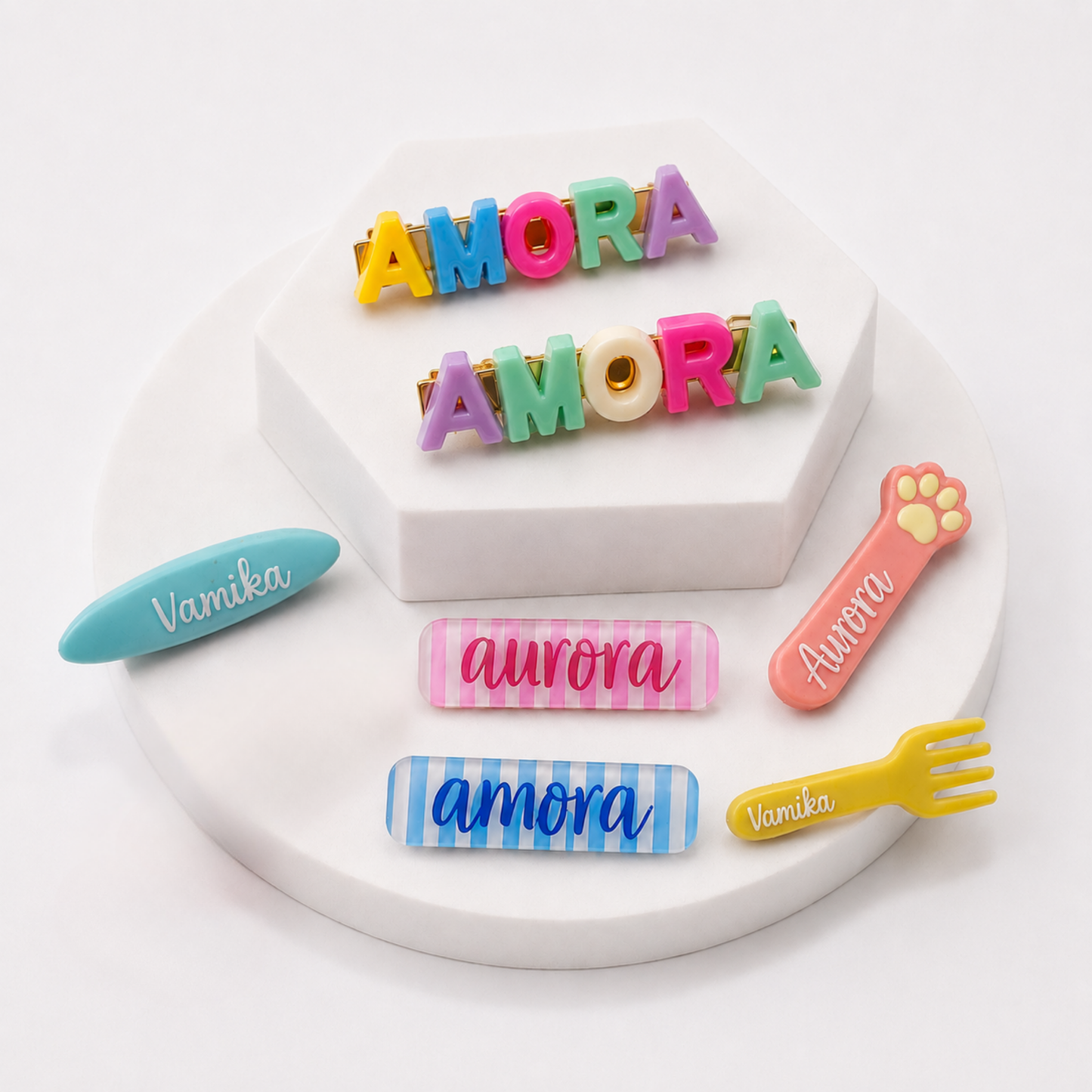 Cute Hair Clips - Days of the Week (Set of 7)