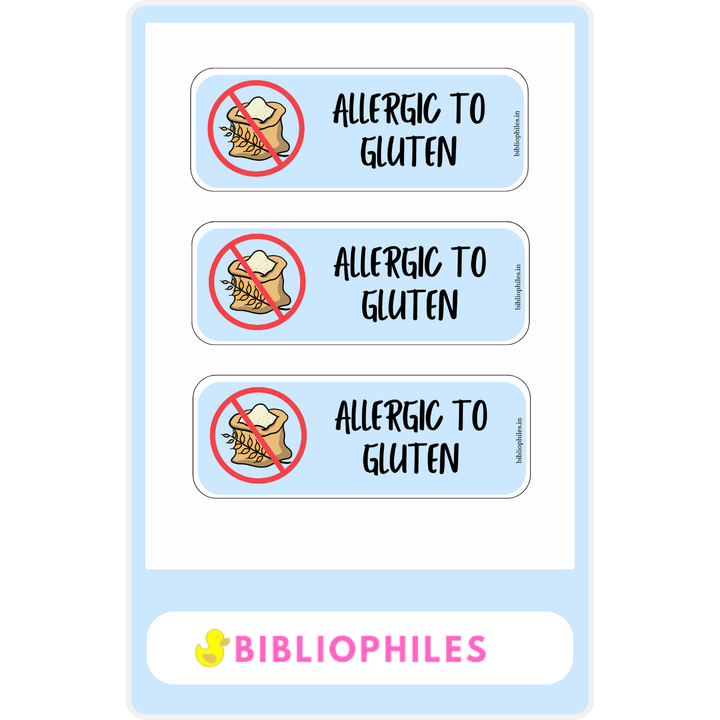 Allergy Labels - Gluten - Bibliophiles
