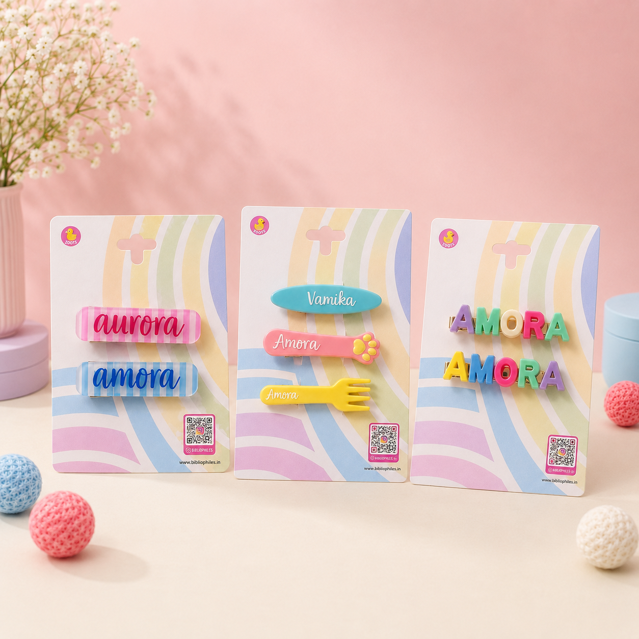 Cute Hair Clips - Days of the Week (Set of 7)