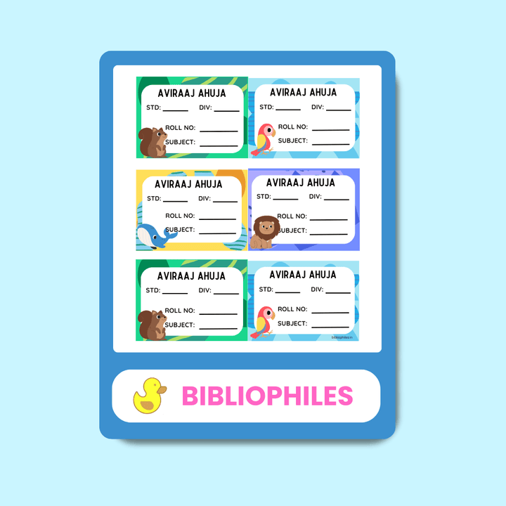 Animals Book Labels | Personalised Premium Labels - Bibliophiles