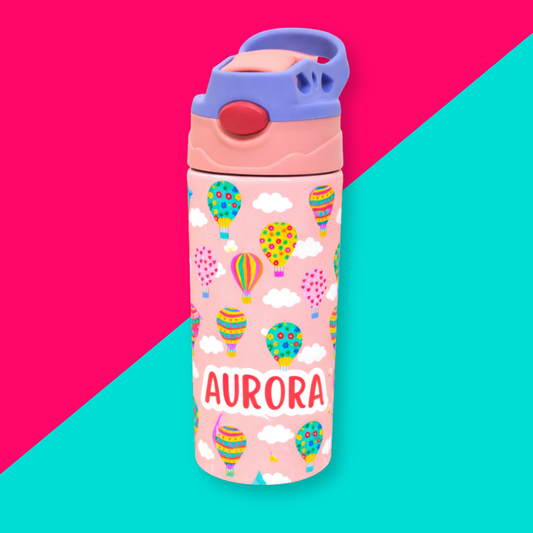 Balloon Personalised Water Bottle (Balloon- Peach)