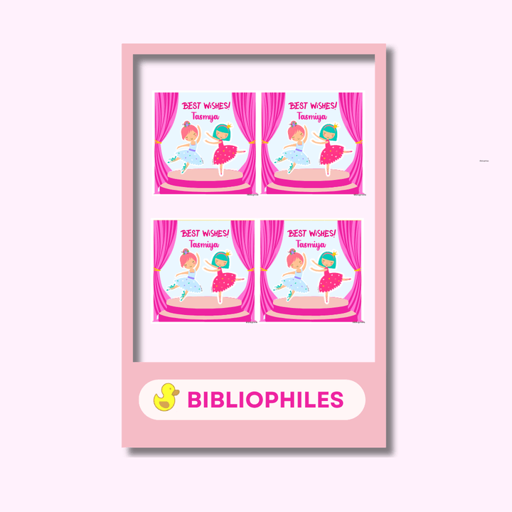Ballerina Personalised Gift Tag Stickers - Bibliophiles