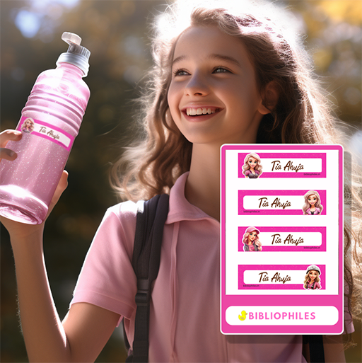 Cute Girl Personalised Waterproof Stickers