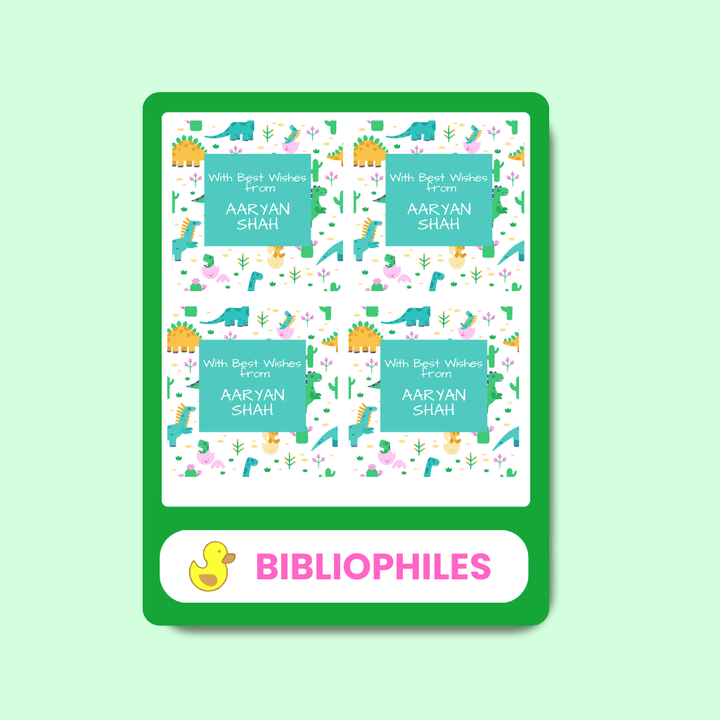 BigDino Personalised Gift Tag Stickers - Bibliophiles
