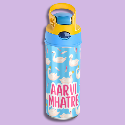 Zootii Personalised Water Bottle (Blue Swan)