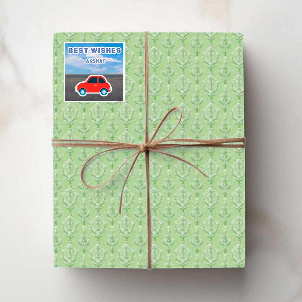 Colourful Cars Personalised Gift Tag Stickers