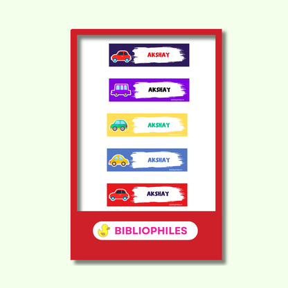 Colourful Cars Customized Waterproof Labels