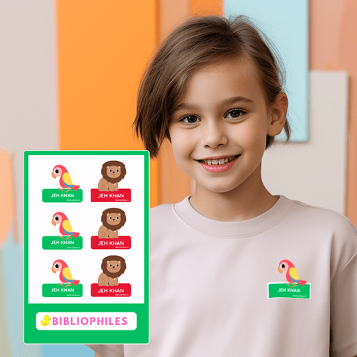 Clothes Shape Personalised Stickers Animals - Bibliophiles