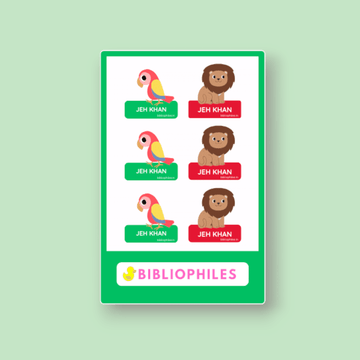 Clothes Shape Personalised Stickers Animals - Bibliophiles