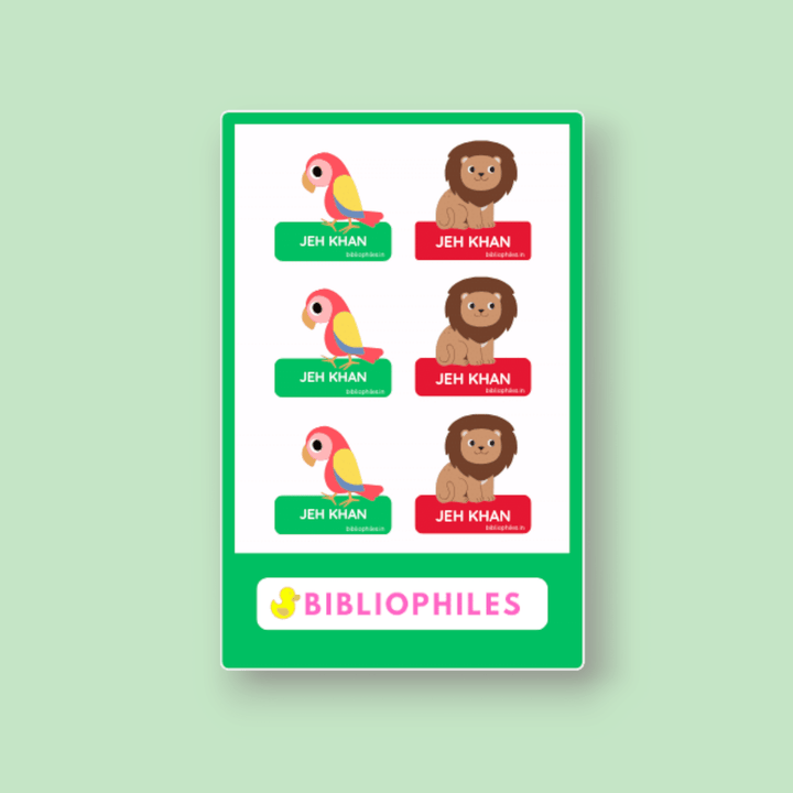 Clothes Shape Personalised Stickers Animals - Bibliophiles
