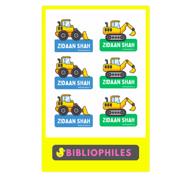 Clothes Shape Personalised Stickers Construction - Bibliophiles