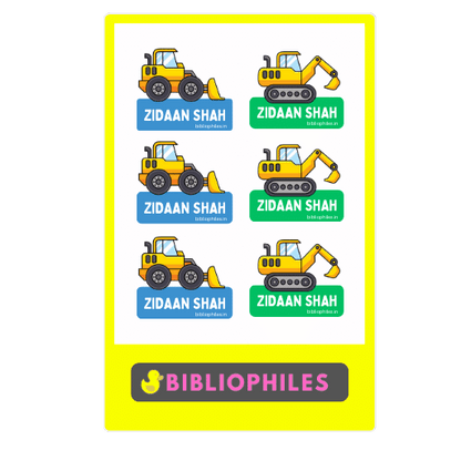 Clothes Shape Personalised Stickers Construction - Bibliophiles
