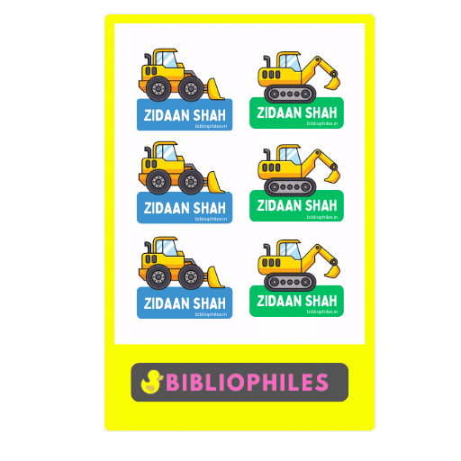Clothes Shape Personalised Stickers Construction - Bibliophiles
