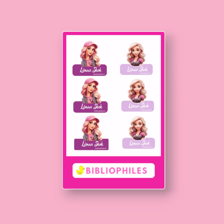 Clothes Shape Personalised Stickers - Cute Girl - Bibliophiles