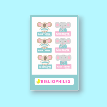 Clothes Shape Personalised Stickers Koala - Bibliophiles