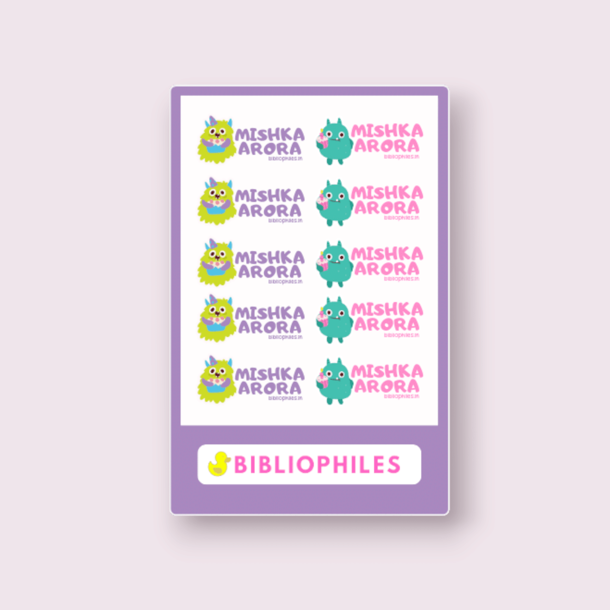 Clothes Shape Personalised Stickers Monsters - Bibliophiles