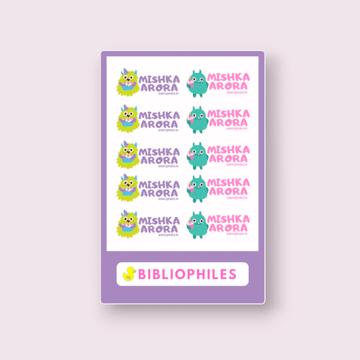 Clothes Shape Personalised Stickers Monsters - Bibliophiles