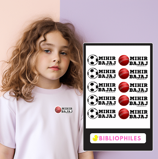 Clothes Shape Personalised Stickers Sports - Bibliophiles