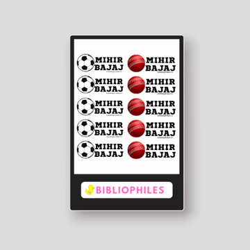 Clothes Shape Personalised Stickers Sports - Bibliophiles