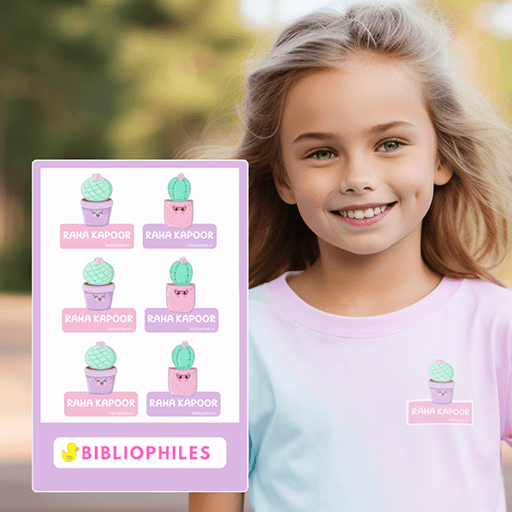 Clothes Shape Personalised Stickers Succulent - Bibliophiles