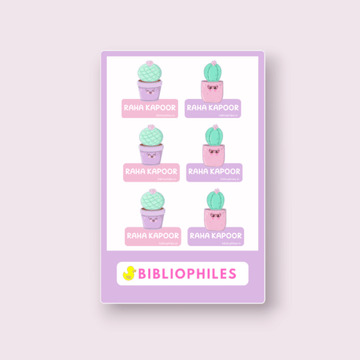 Clothes Shape Personalised Stickers Succulent - Bibliophiles