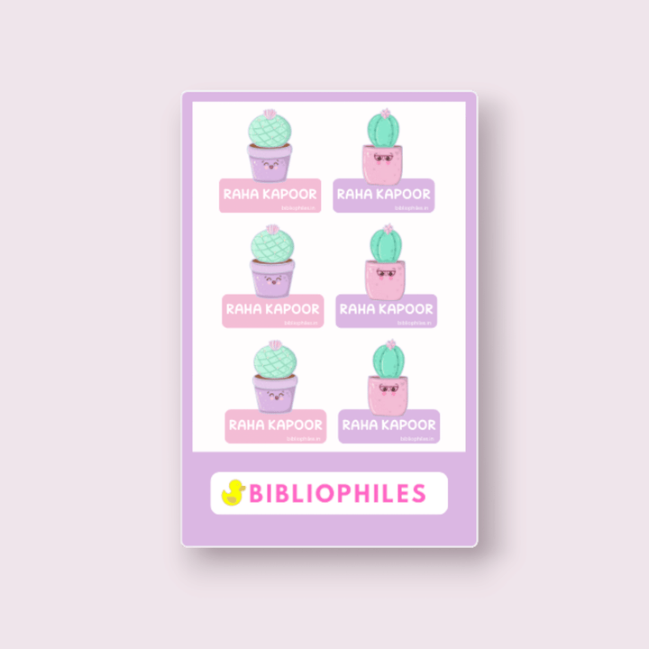 Clothes Shape Personalised Stickers Succulent - Bibliophiles