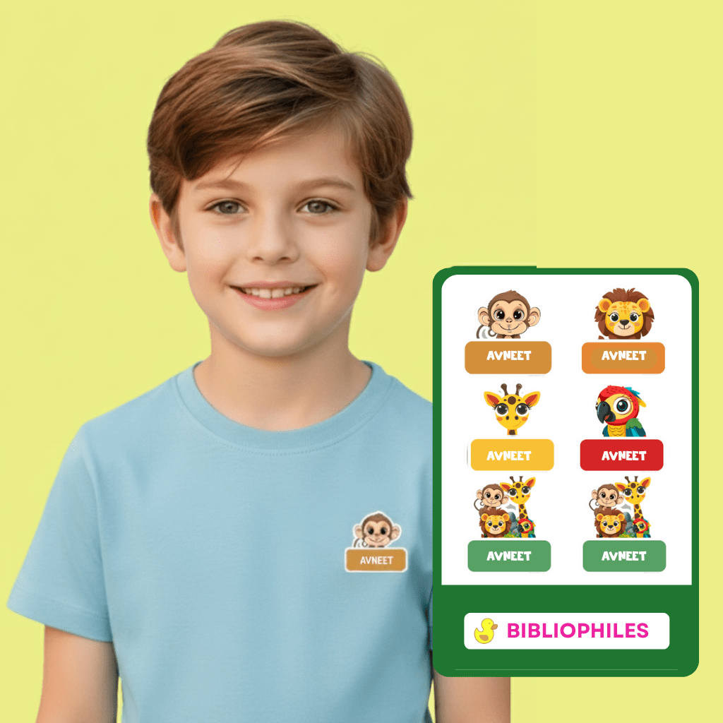 Clothes Shape Personalised Stickers Zootii - Bibliophiles