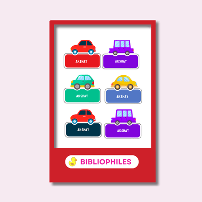 Clothes Shape Personalized Stickers Colourful Cars - Bibliophiles