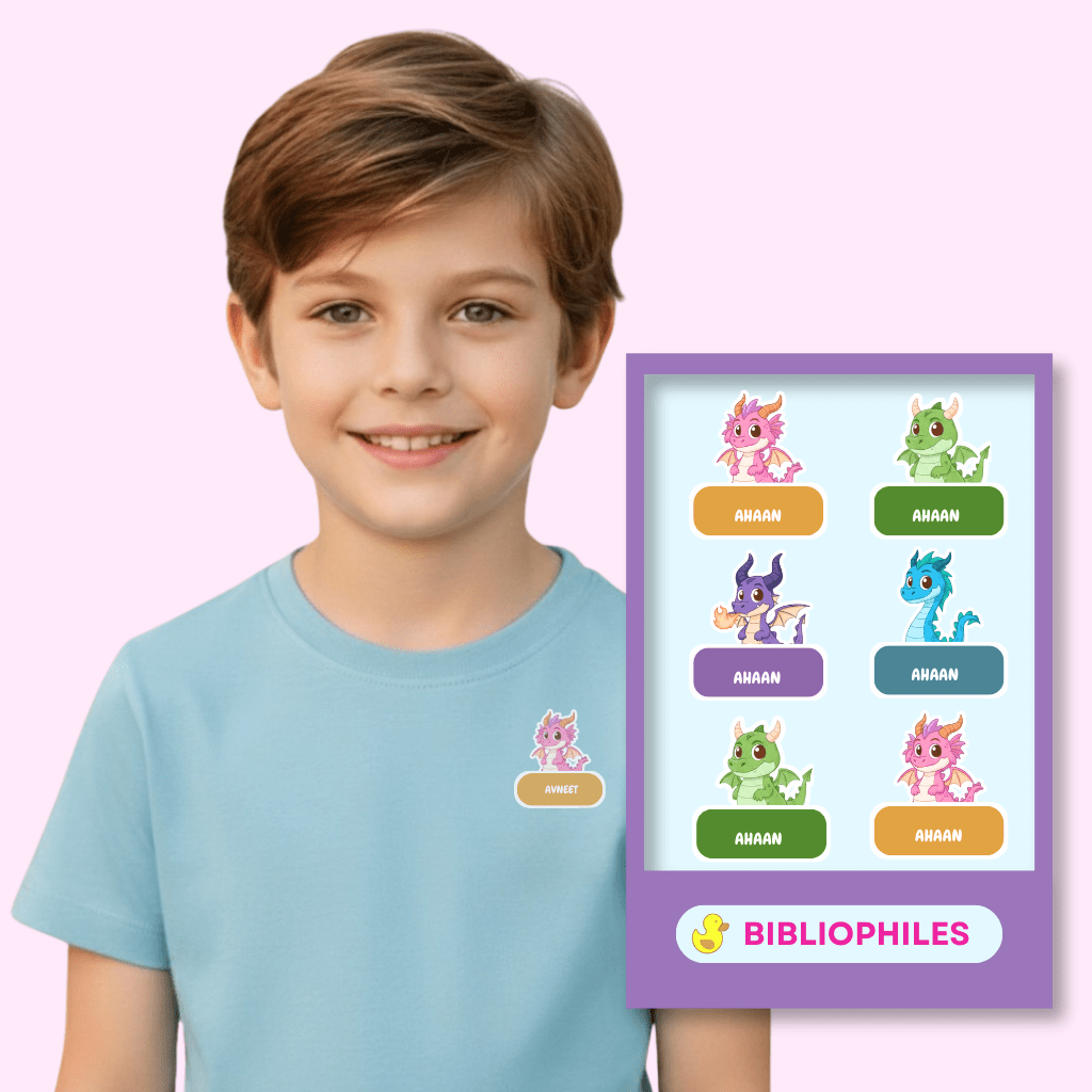 Clothes Shape Personalized Stickers Dragons - Bibliophiles