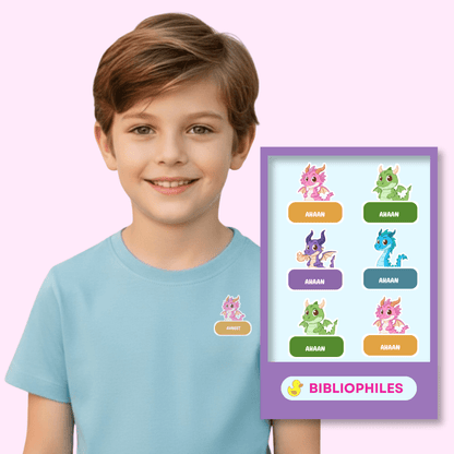 Clothes Shape Personalized Stickers Dragons - Bibliophiles